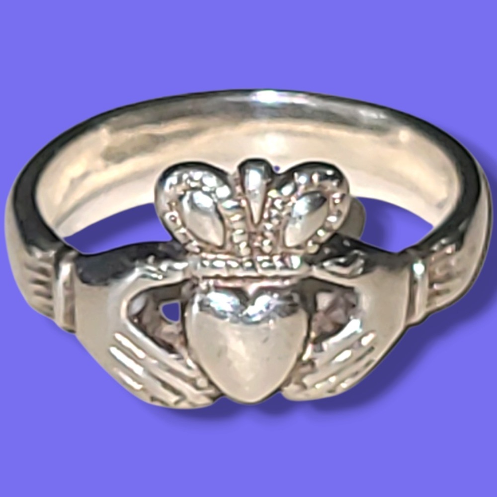 Thomas Dillon TD Original Irish Claddagh Ring Sterling Silver 925 Size 6.5